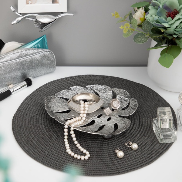 Подставка для украшений Monstera Deliciosa (Монстера) Античное серебро Подставка для украшений Monstera Deliciosa (Монстера) Античное серебро