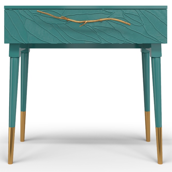 Консоль Арт Колор leaves Стайл Голд Пастельно-синий