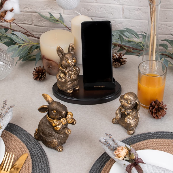 Статуэтка Кролик Эйприл Бронза Статуэтка Кролик Эйприл Бронза