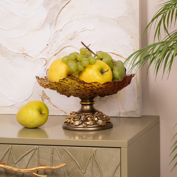 Фруктовница-конфетница Лето Бронза Фруктовница-конфетница Лето Бронза