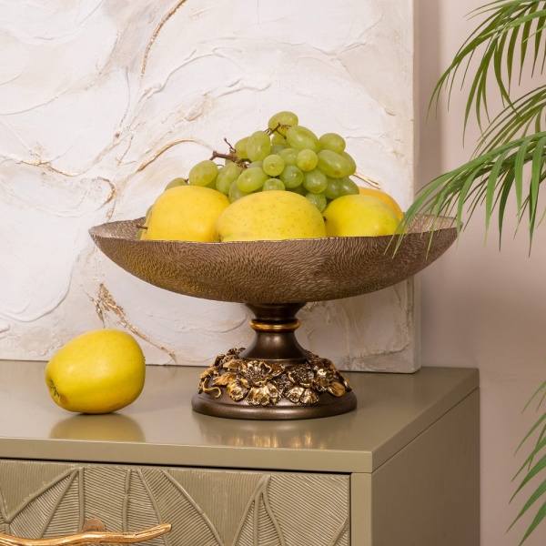 Фруктовница-конфетница Лето Бронза Фруктовница-конфетница Лето Бронза