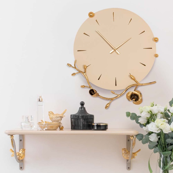 Часы настенные Орхидея Виви Айвори Амбер Часы настенные Орхидея Виви Айвори Амбер