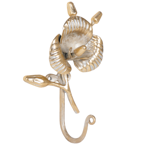 Настенный крючок Орхидея Джолли Айвори Мраморное золото Настенный крючок Орхидея Джолли Айвори Мраморное золото