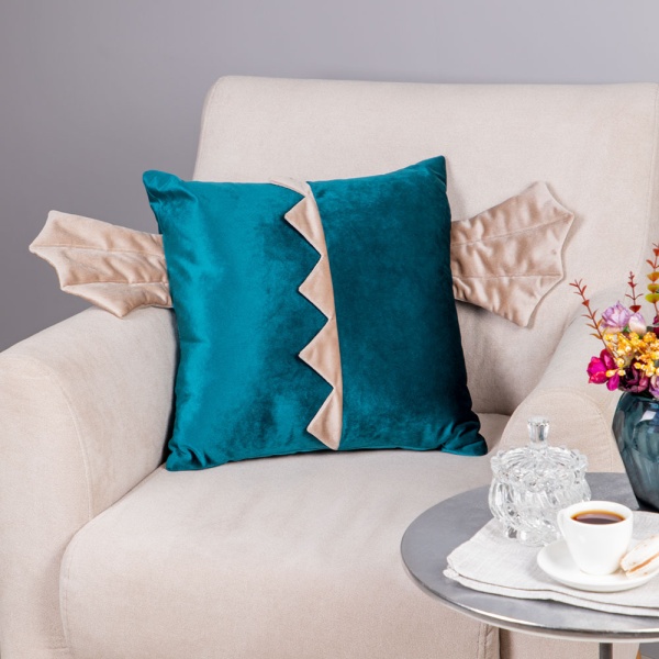 Подушка декоративная Дракон Стар Зеленая Подушка декоративная Дракон Стар Зеленая