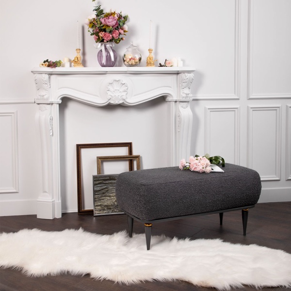 Банкетка Арт Софт Графит Голд