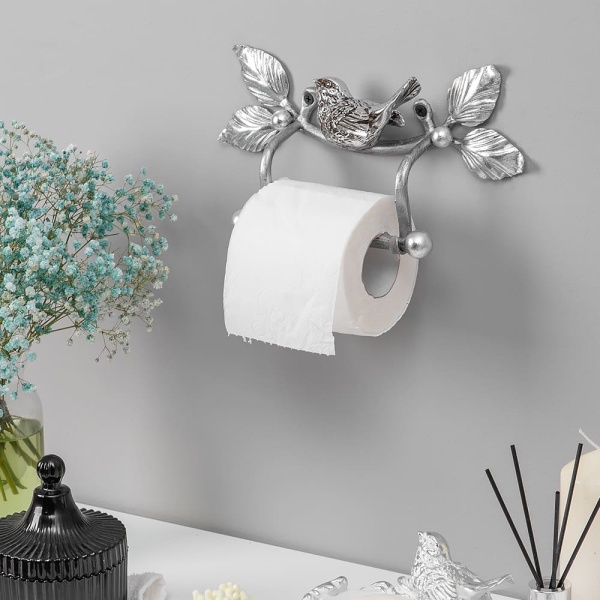 Держатель для туалетной бумаги Птичка Античное Серебро Держатель для туалетной бумаги Птичка Античное Серебро